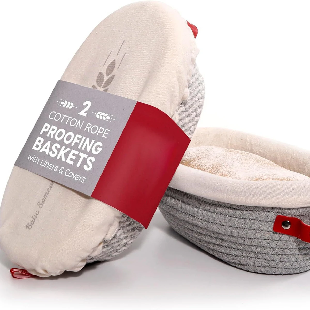 Sourdough Bread Set Proofing Basket, Cotton Rope, Basket. Large Capacity, Multi-Purpose Materials. Essential Baking