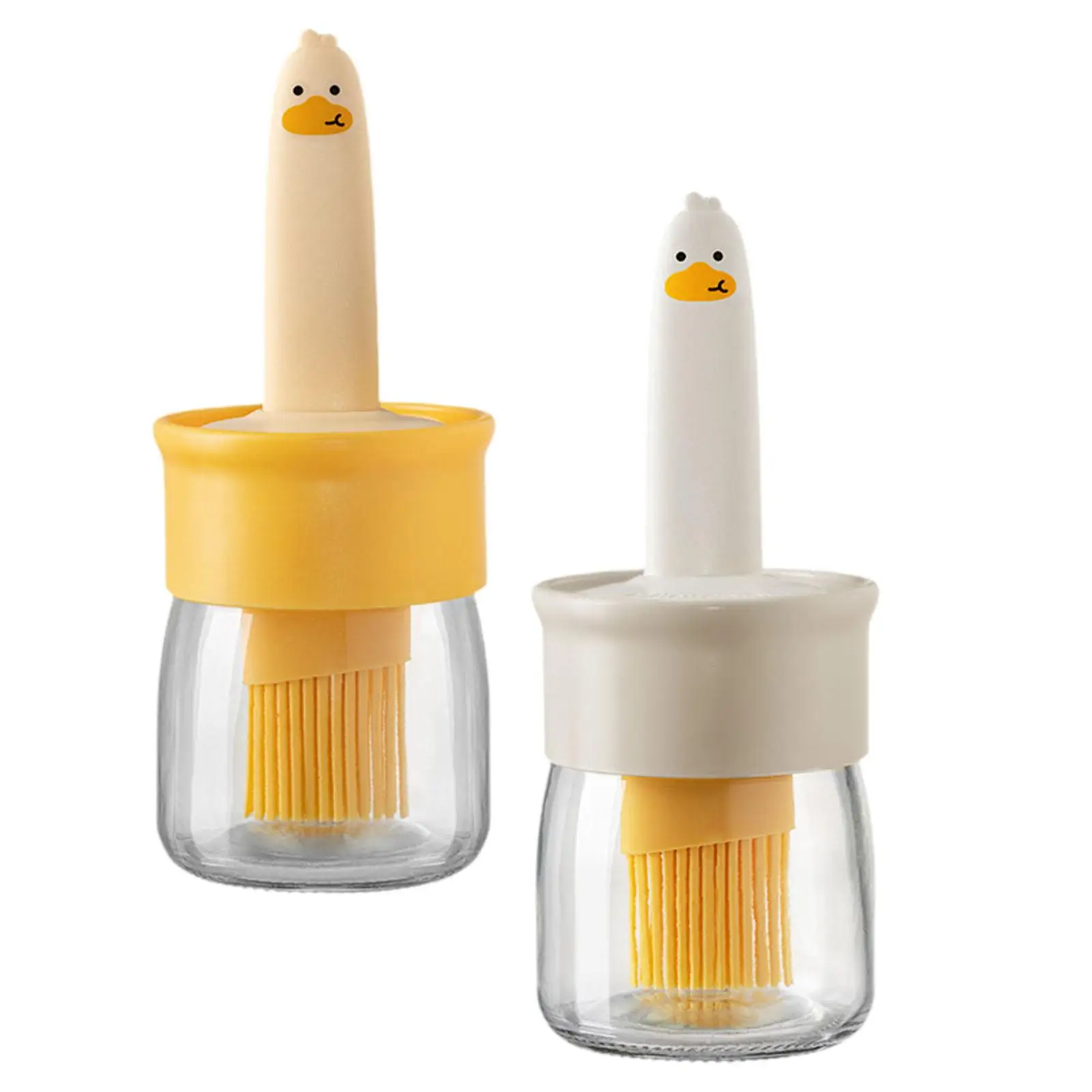 Oil Dispenser Bottle with Brush Baking Barbecue BBQ Pastry Brush Silicone Basting Brush for Honey Seasoning Marinade Oil Butter