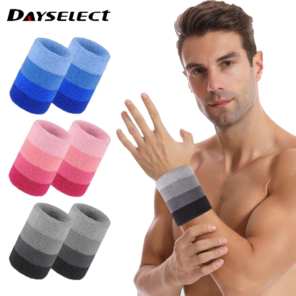 

1/2Pcs Unisex Anti Sweat Towel Wristbands Basketball Volleyball Badminton Sport Wrist Joint Sheath Sprain Protection Wrist Guard