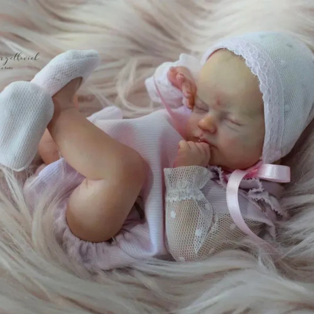 Mini Reborn Kit 9 Inches Reborn Baby Vinyl Doll Kit Wee Mouse Unpainted Unassembled Doll Parts DIY Blank Reborn Doll Kit