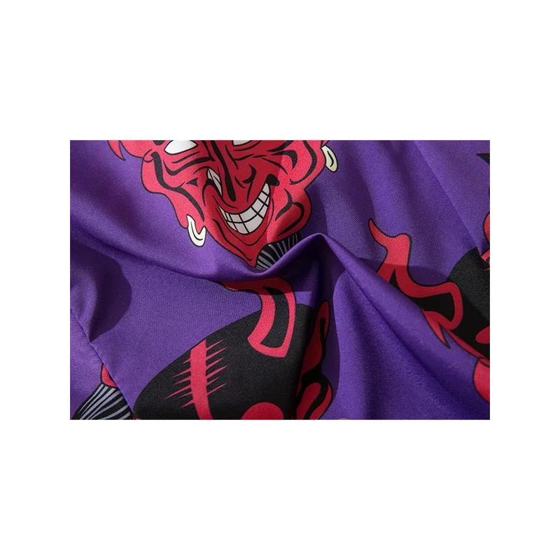 Bebovizi Japanese Demon Print Women Harajuku Cardigan Kimono Summer Loose Shirt Tops Casual Man Kimonos Coat Yukata Robe
