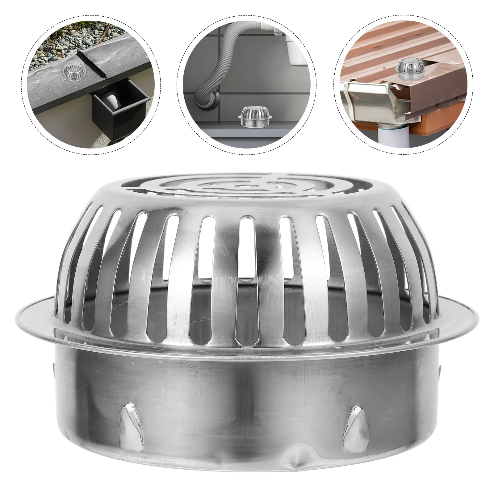 Gutter Guard Filter Rooftop Drain Caps Cover Drainage Strainer Perculators Downspout Screen Stainless Steel Leak Filters