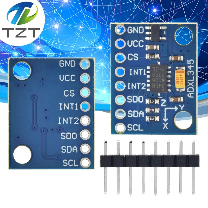 TZT GY-291 ADXL345 3-Axis Digital Gravity Sensor Acceleration Module IIC/SPI transmission module Tilt Sensor For Arduino