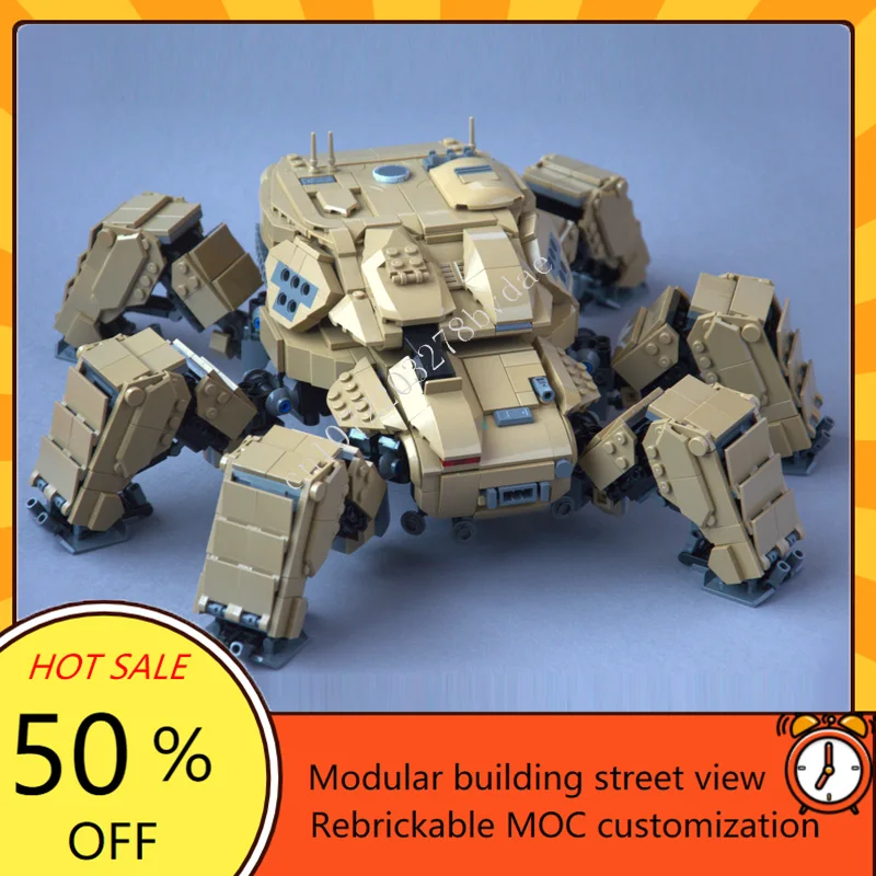 1923PCS MOC WW2 Military Military Series Cyberpunk:Chimera Destroyer Armored Car Model Custom Puzzle  DIY Assembly Toys Gift