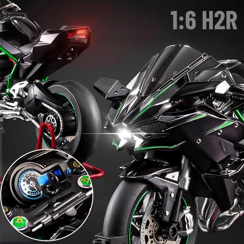 

1:6 H2R спрей, зачистка, имитация сплава, супергоночный мотоцикл, коллекция моделей, подарок на день рождения, игрушечный автомобиль для парня