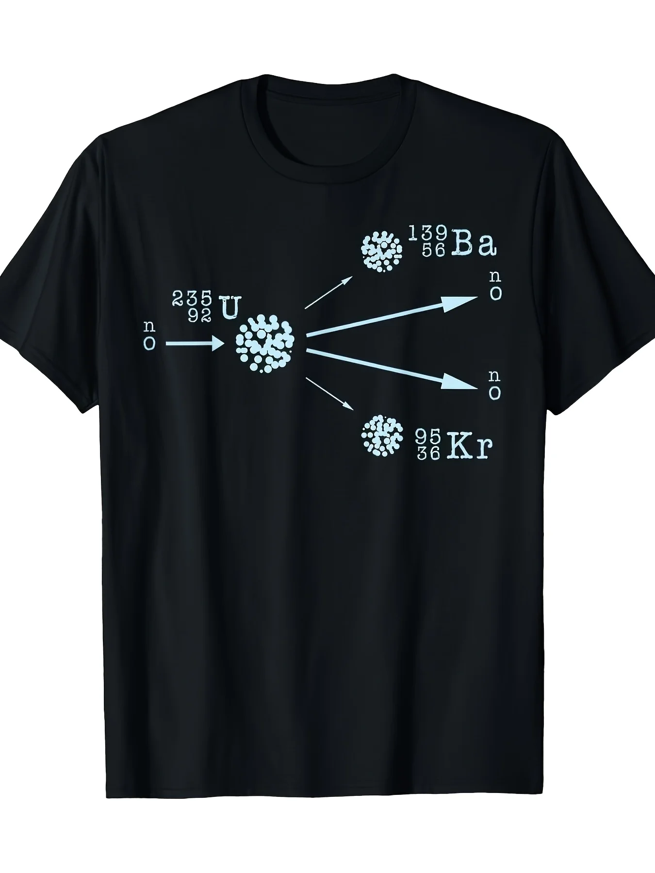T-shirt avec motifs de fission et de fusion nucléaires, d'uranium, de physique, d'énergie et de science - 7,76 oz, col rond, coupe décontractée, parfait pour