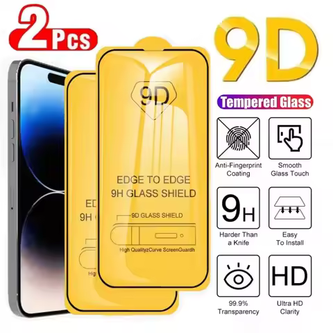 1-2Pcs 9D Tempered Glass For Samsung S24 Ultra S23 S25 S22 Plus S21 S20 FE S10e Lite M52 M51 M32 M31S M30s M21 Screen Protector