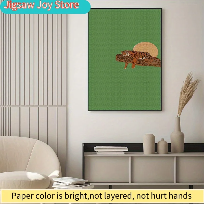 1000ピース タイガー ツリー スタンプ サンセット ジグソーパズル - 高品質の厚紙、ポータブル、中級スキルレベル、長方形、I