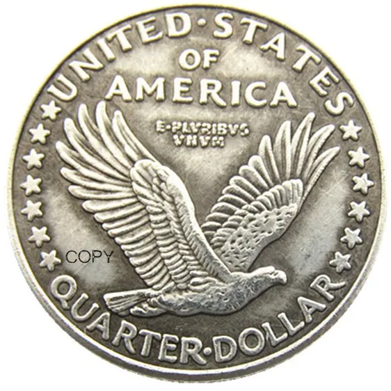 US 1916 Standing Liberty Quarter Silver Plated Copy Coin(Type 1)