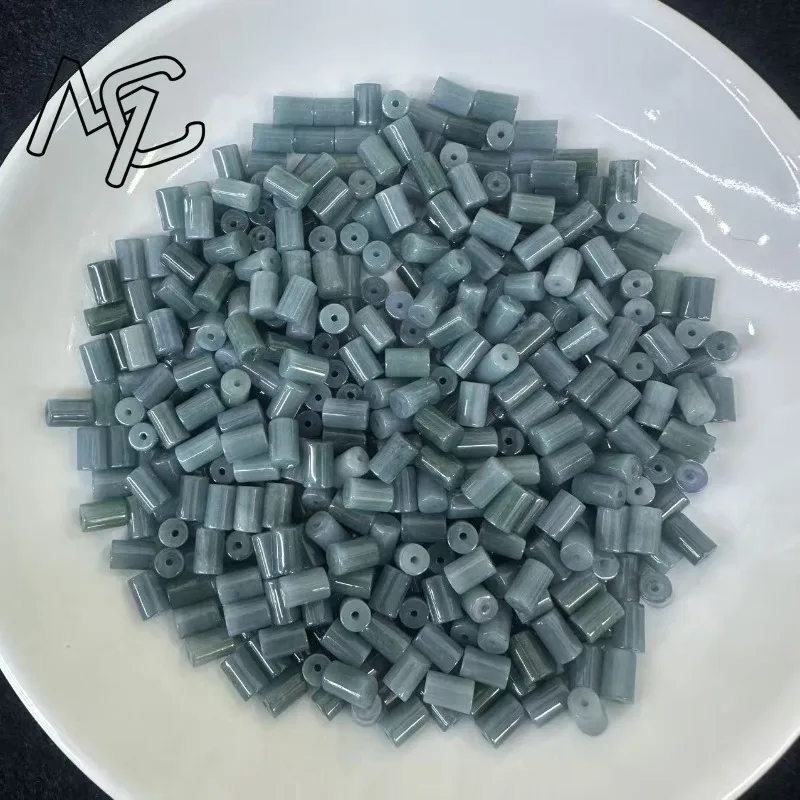 

10pc Natural Blue Water Jade 5*7MM Bead DIY Bracelet Earring Charm Jadeite Jewellery Fashion Accessories Amulet Gifts Women Men