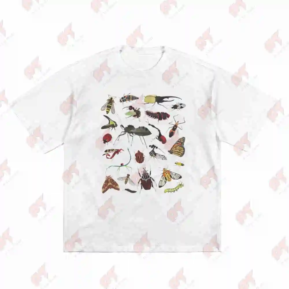 Insects Nature Illustrated Entomology Insect Bug Scientific Creepy Short Sleeve Tee 100% Cotton T-Shirt