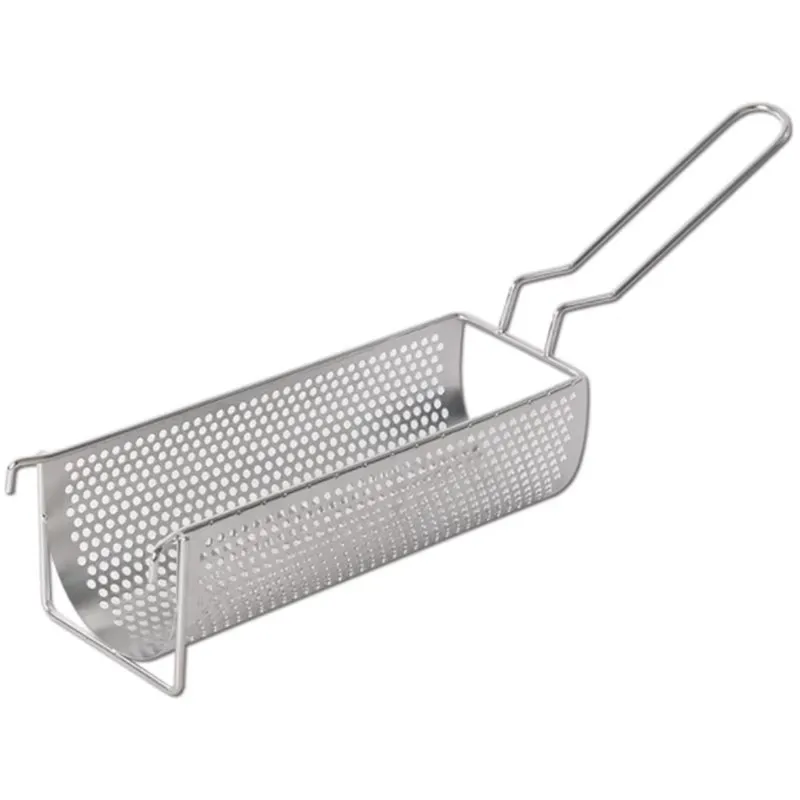 Heavy-Duty Stainless Steel Fry Basket for Perfectly Crisp French Fries and Chips