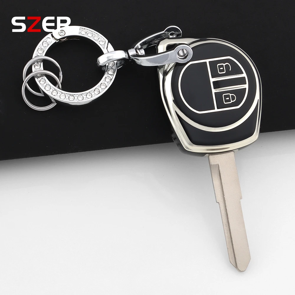 TPU Car Remote Key Case Cover Shell For SUZUKI SWIFT SX4 Liana Aerio Jimny Samurai Amagatarai Grand Vitara Auto Fob Keychain