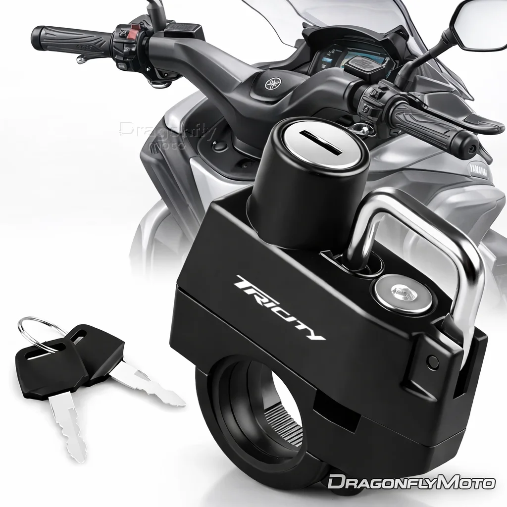 

Замок для мотоциклетного шлема для Yamaha Tricity 300 125 155 2018 2019 2020 2021 2022, противоугонный замок для шлема, устройство блокировки