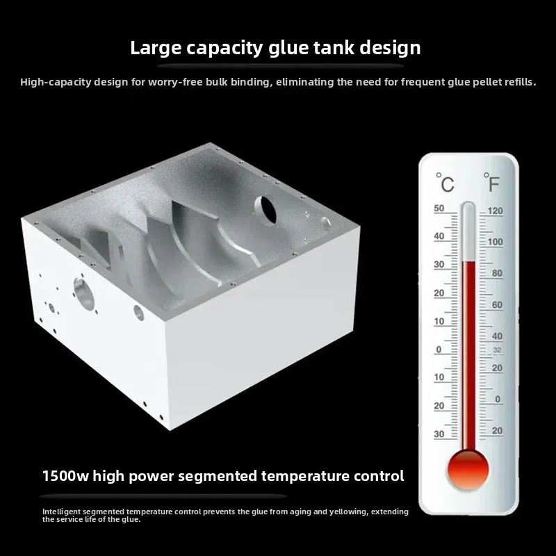 Automatic Adhesive Binding Machine Intelligent Touch Screen Graphic & Tender Binding Office Equipment & Supplies