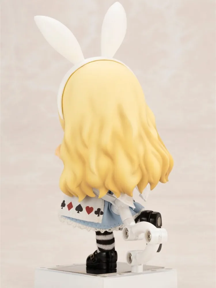 Q Version Alice in Wonderland Figurine with Ear Ear Clay Doll Jointed Moveable Cute Girl Model Collectible Anime Toy from Japan - view 4