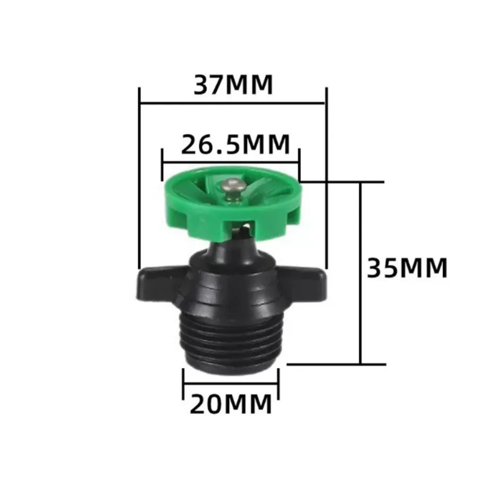 3PCS 360° Rotating Sprinkler Head, 1/2 Inch Male Thread Gear Drive Nozzle for Garden Lawn Irrigation