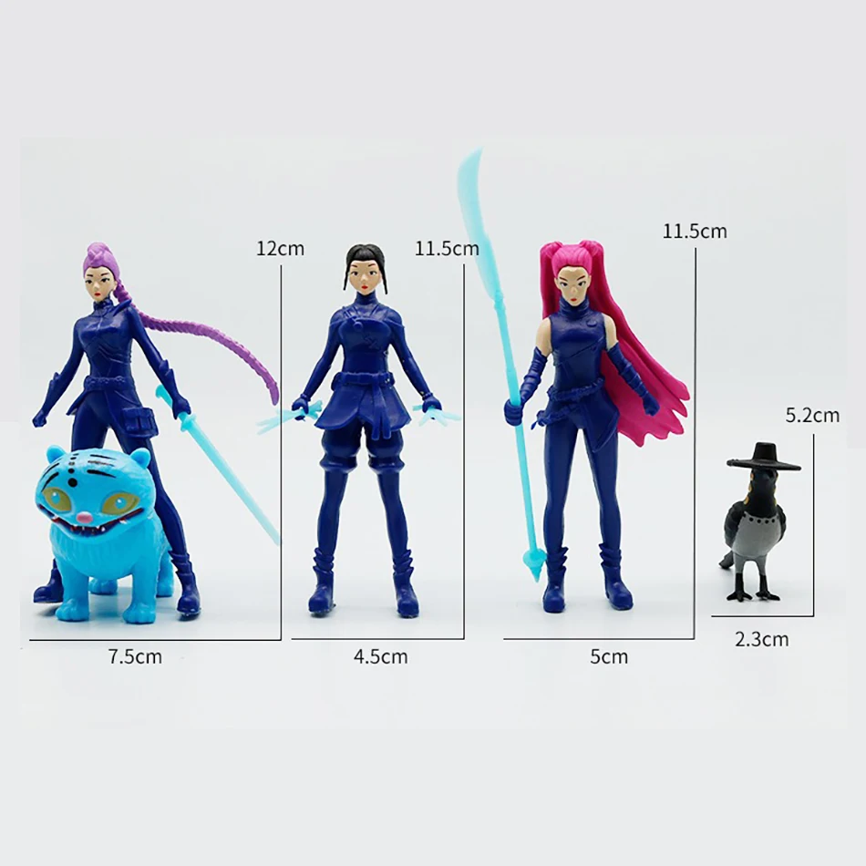 Kpop Demon Hunters Action Figure Toy Desktop Decoration Derpys Tiger Rumi Mira Zoey Sussy Figurine Doll For Fans Birthday Gift