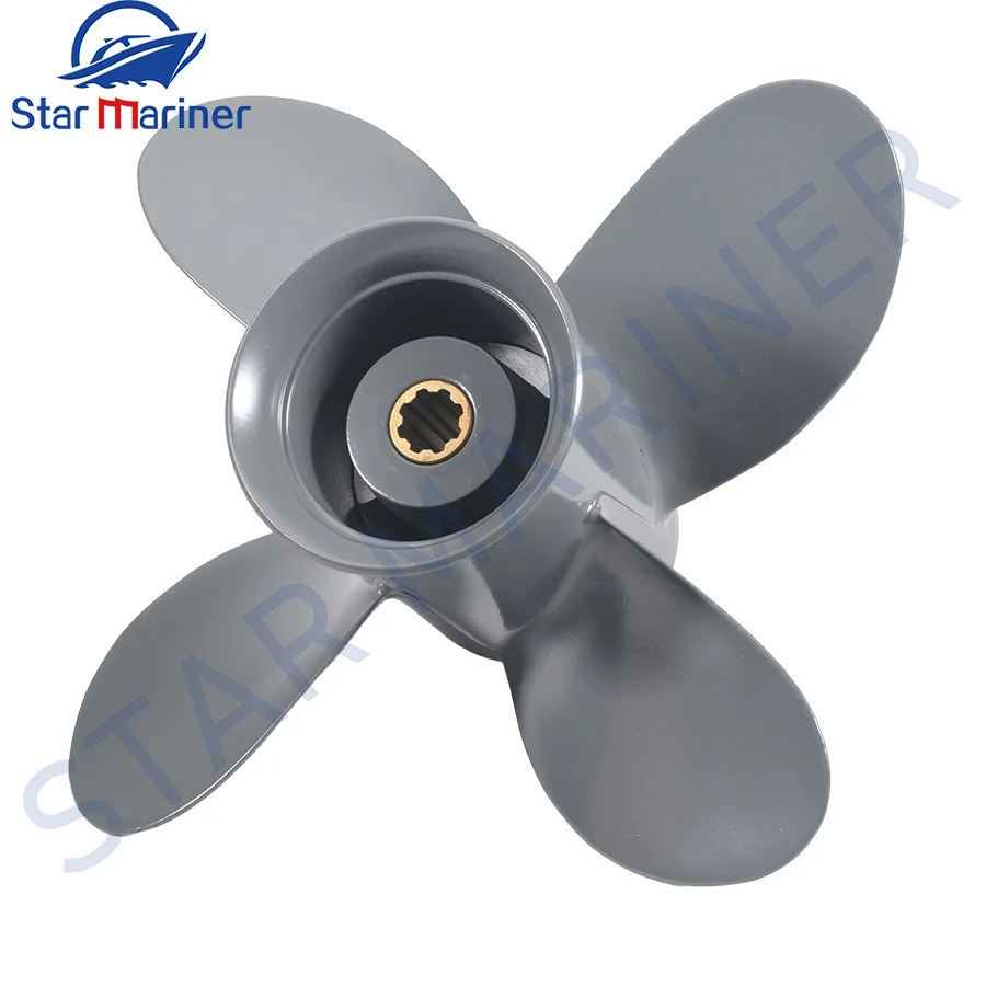 

58134-ZV4-011AH Aluminum Propeller 4 9 1/4*11 for Honda Outboard Motor BF8D BF9.9D BF9.9 BF15A BF15D BF20 8 Splines replaces