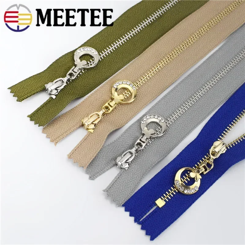 3Pcs 15/18/20/25/30cm 3# Metal Zipper For Jacket Closed End Gold Silver Tooth Zip Repair Kit DIY Bag Clothing Sewing Accessories