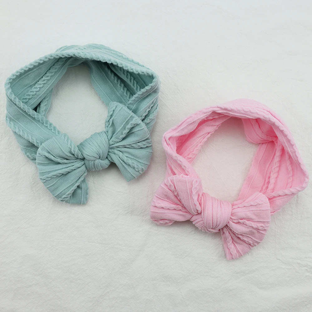 1Pcs Knit Bow Baby Headband New Colors Newborn Headbands For Baby Girl Turban Children Hair Bands Kids Headwear Hair Accessories