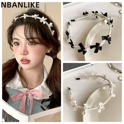 Korean Style Elegant Pearl Hair Band Sweet Elegant Bow Headband Fashion Hair Accessories