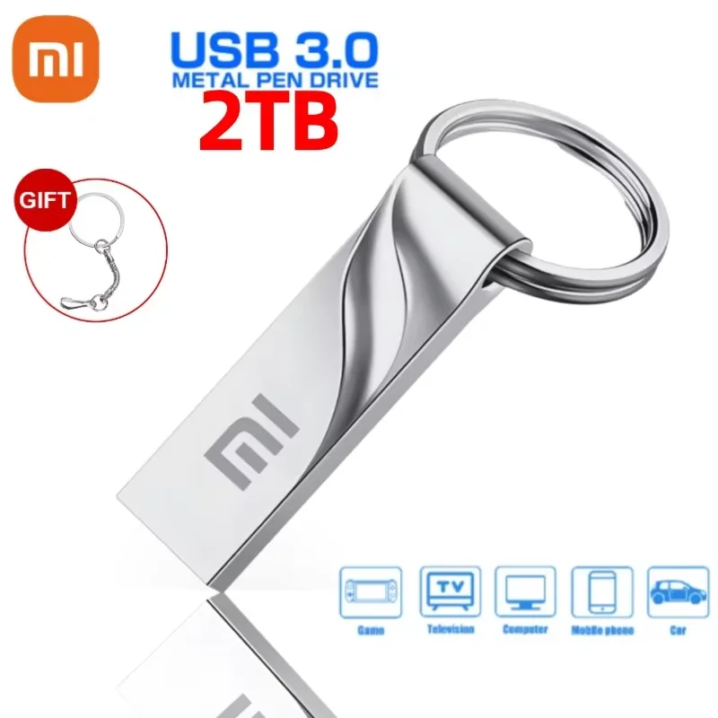 Xiaomi 2tb USB-Flash-Laufwerke 3,0 Hochgeschwindigkeits-Pen drive Metall 1TB 512GB USB-Laufwerk tragbare SSD Memoria Flash-Disk TYPE-C adapter