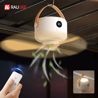Portable Ceiling Fan 7200mah Wireless Camping Fan Air Circulator USB Rechargeable Tent Ceiling Fan With Remote Control And Light