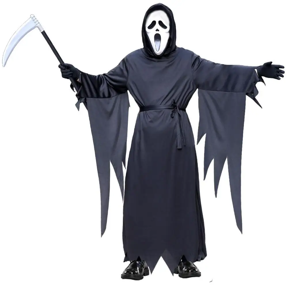 

Хэллоуин Жнец Dr Scythe Scr Reaper Set Gory Костюм Бога Смерти Женская этническая одежда Одежда для выступлений на сцене
