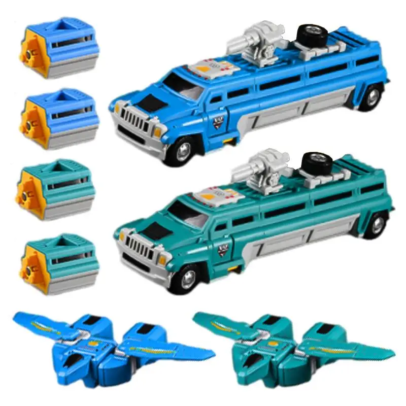 Transform Robot Vehicle Set Magnetic Transforming Construction Truck Toys 9pcs Construction Vehicles Set Educational toy