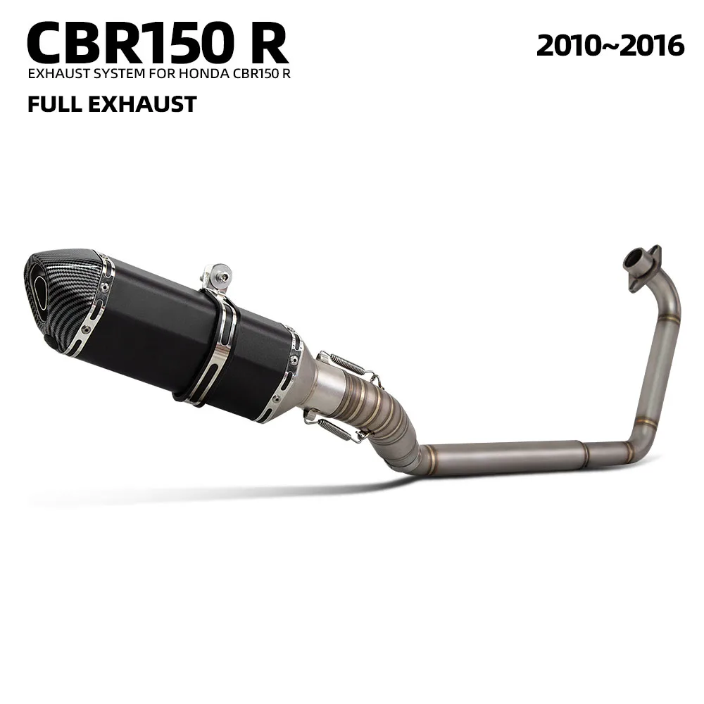 

Motorcycle Escape Full System Modification Kit Exhaust Header Pipe Muffler with DB Killer for CBR150R CBR125R 2010-2016