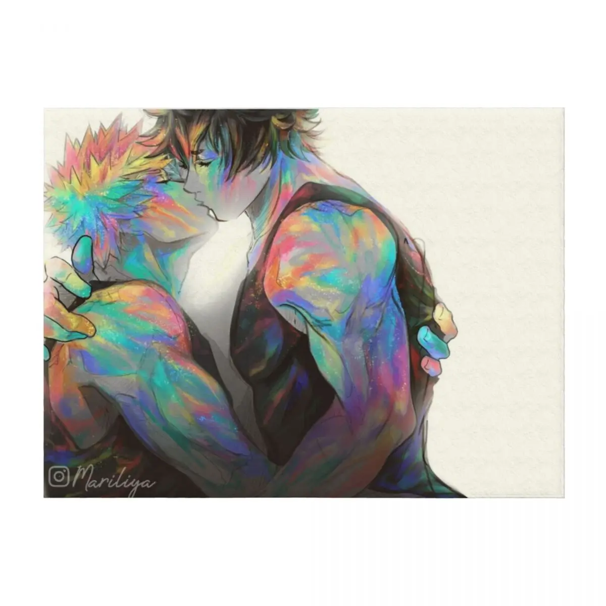 

pridepaint kiribaku LGBT pride Throw Blanket Winter beds Decorative Beds Travel Luxury Designer Blankets