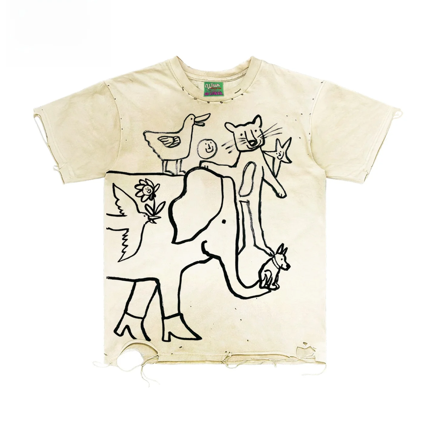 

Punk Style Cartoon Short Sleeve T-Shirt Durable Cotton Casual Wear for Men And Women Comfortable Breathable Fashionable
