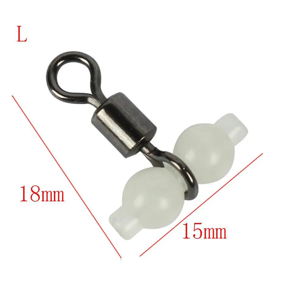 

High Quality Fishing Accessories Luminous 20pcs/bag Connector Sea Swivels Fishing Tackle Fishing Rolling