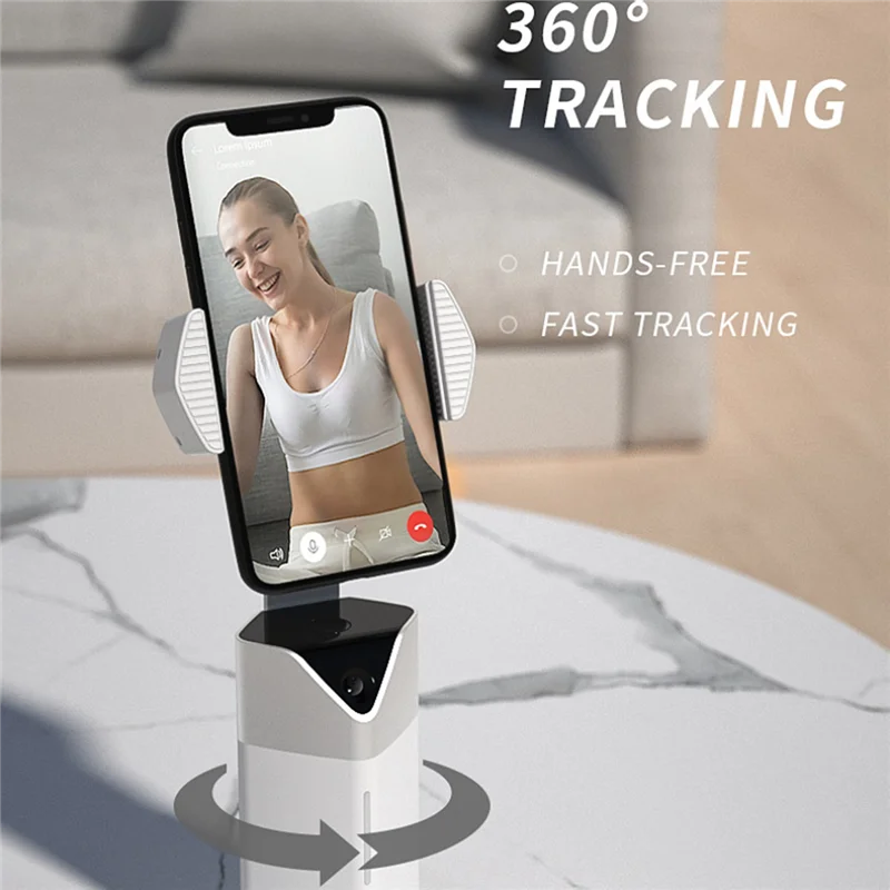 ABFM-AI 360° Rotation Auto Tracking Smartphone Holder Tripod Gesture Control Gimbal Stabilizer For Live Vlogging
