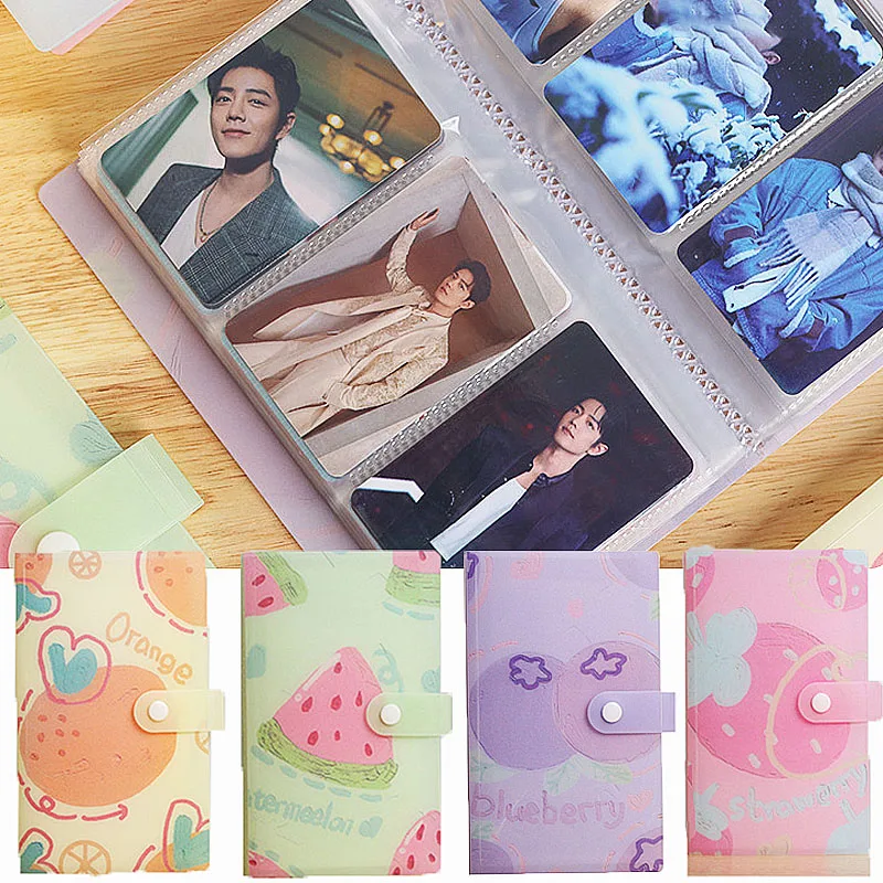 120slots Cute Fruit Design Photocard Binder Album 3 Inch Car