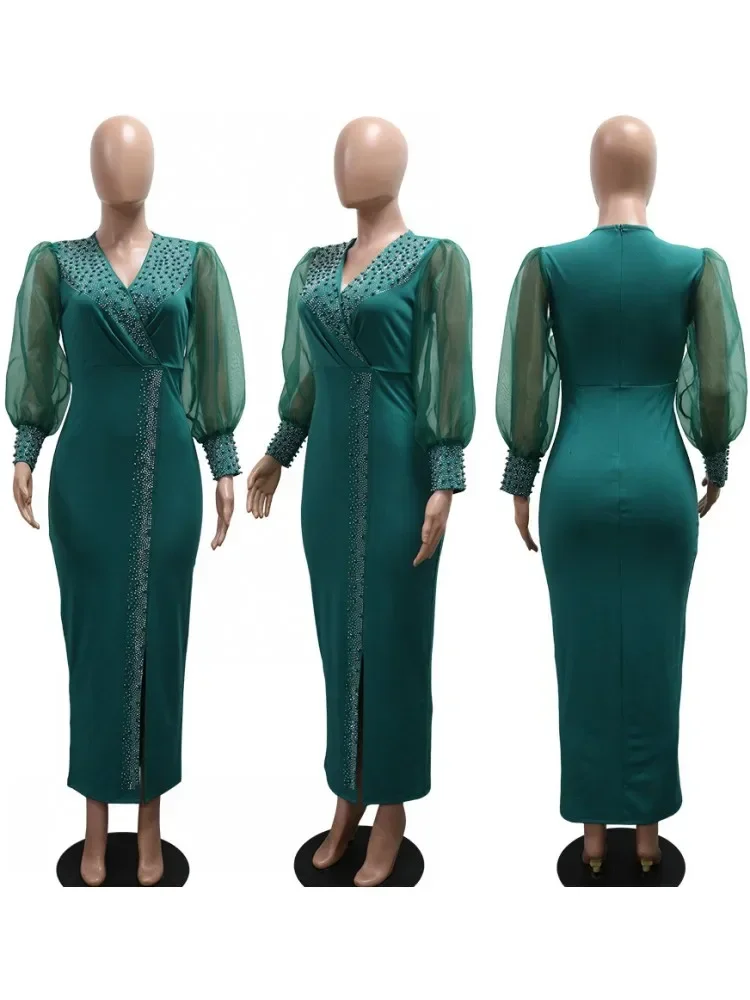 アフリカンドレス レディース エレガント ダシキ アバヤ マキシドレス アフリカ服 ダシキ アンカラ ドレス 2025 夏 秋