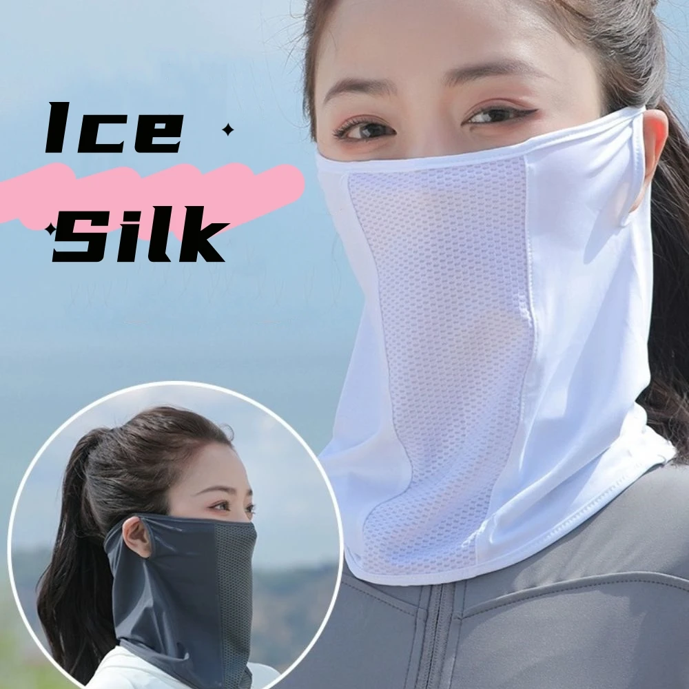 Outdoor Sport Sunscreen Mask For Men Women Summer Face Neck UV Protection Ear Scarf Sunshade Golf Driving Cycling Bandana Scarfs