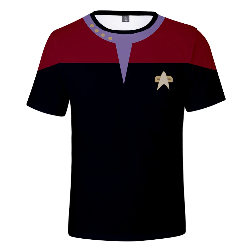 

Star Trek Little Rocket 3D Printed Top Men and Women Street Role Playing Children's Simple O-neck Short Sleeve Oversized T-shirt