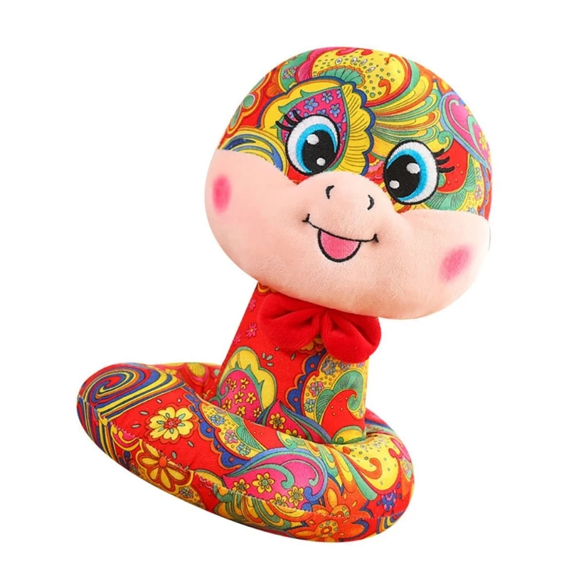 F19F Plush Snake Stuffed Animals Mascots 2025 Chinese New Year Festival Decoration Wisdoms Symbol Toy Home Hanging Decors