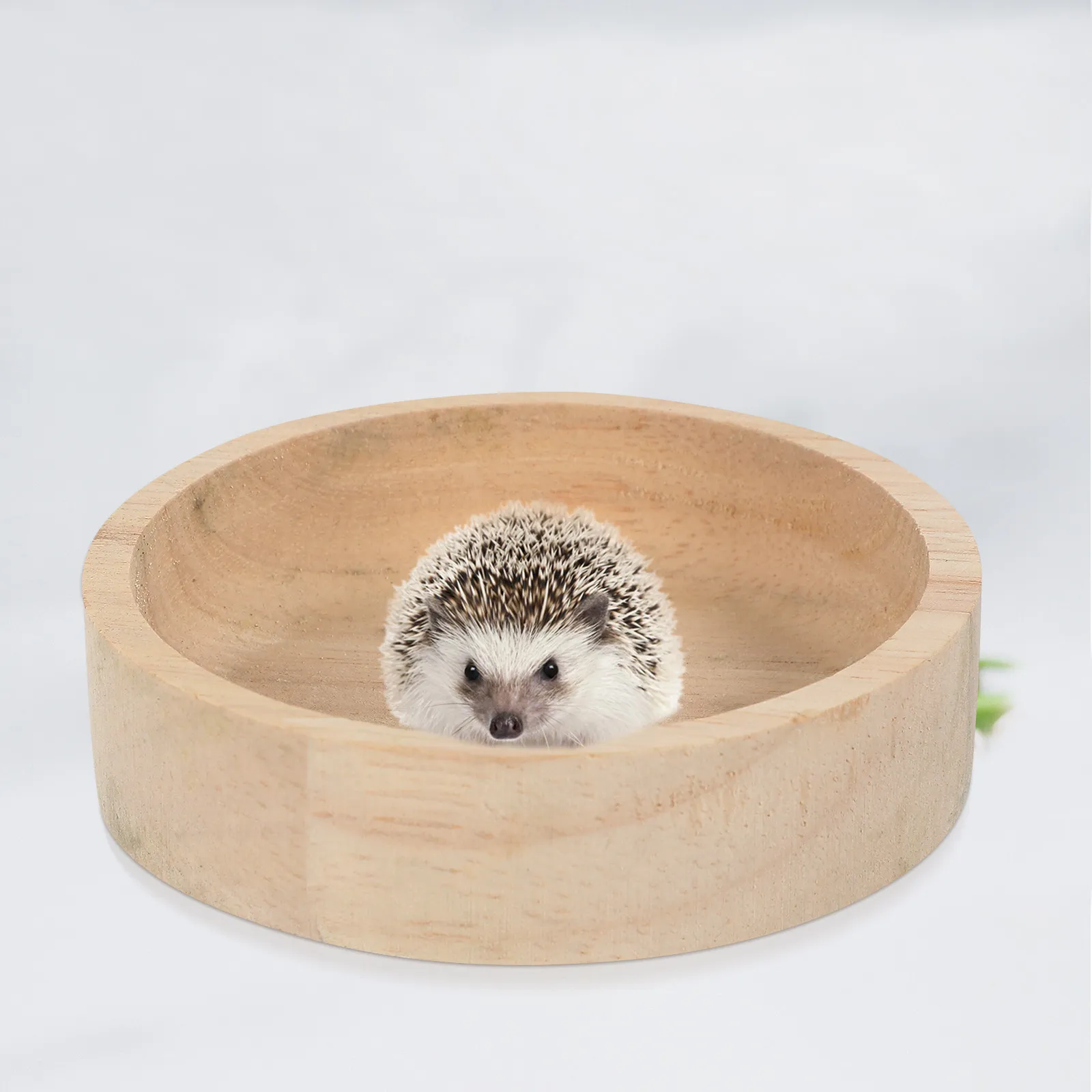 Small Wooden Hamster Feeding Bowl Sturdy Pet Food Holder Easy Wash Cage Feeder Dish Squirrel Feeder Squirrel Feeders