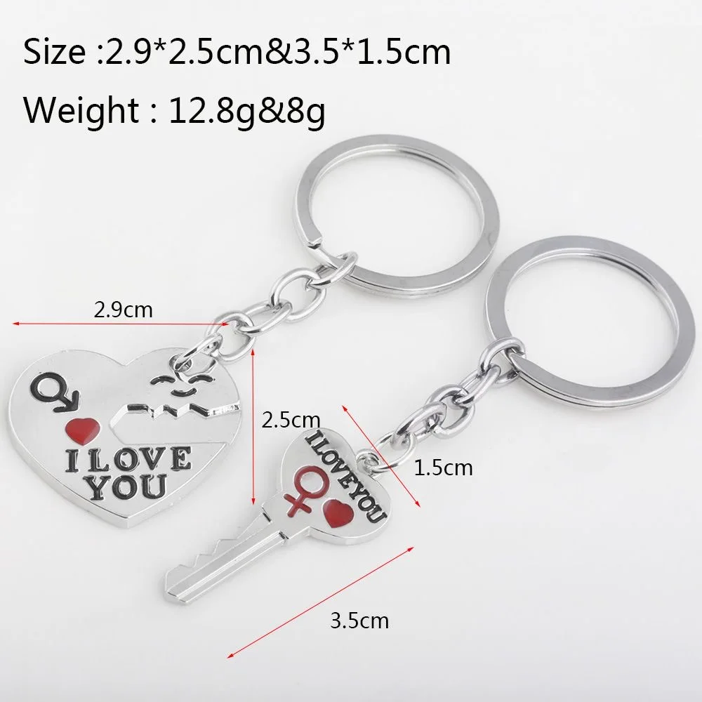 Kreativer Herz-Schlüsselanhänger Puzzle-Schlüsselring Modischer Schmuck für Freund und Freundin Valentinstag Liebes-Paar-Schmuck Romantische Geschenke für Verliebte – Detail 4