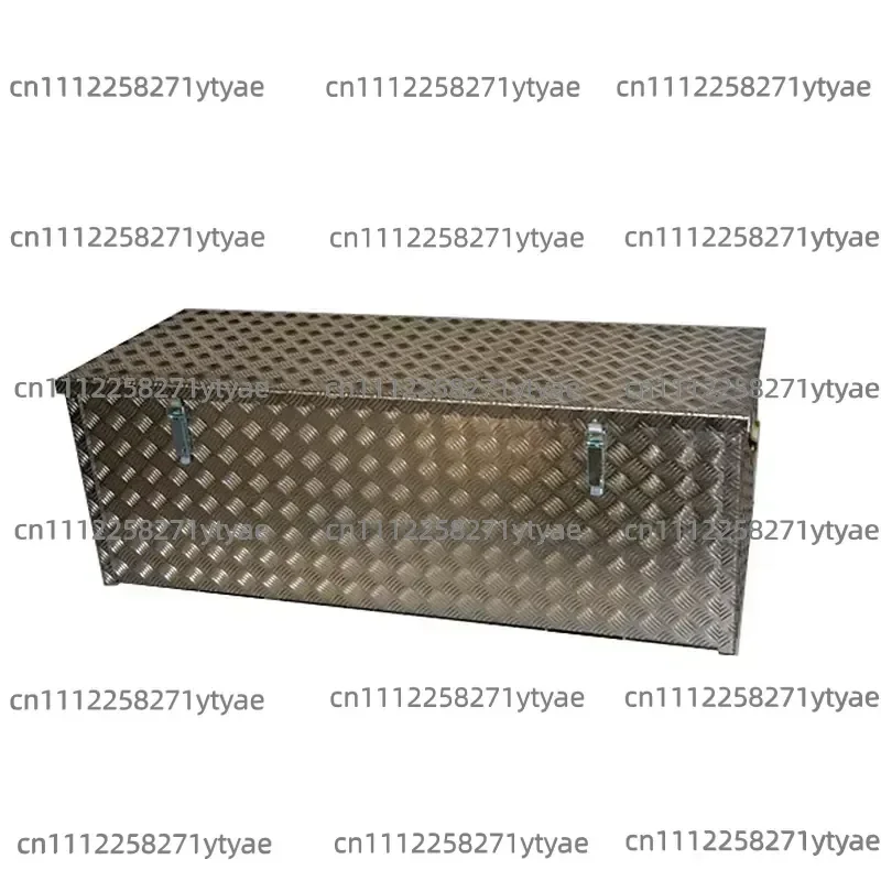 checked aluminum trunk toolbox 48 inches X 20 inches X 16 inches, heavy duty storage box, suitable for garage