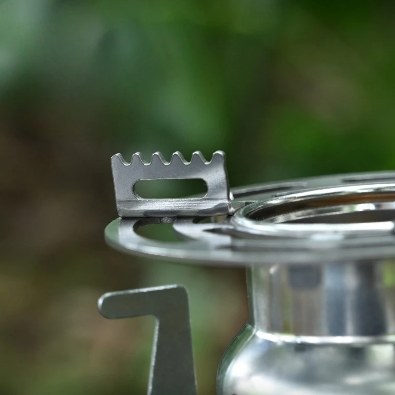 Portable Camping Alcohol Stove Set, Concentrated Flame Burner with Foldable Support Stand for Outdoor Backpacking Hiking Picnic