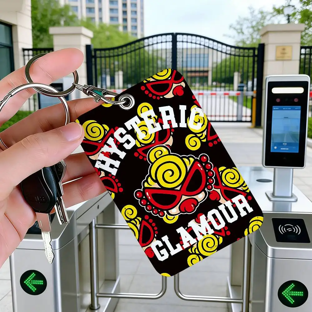 high quality H-Hysteric M-Mini brand Style PU Access Card Holder with Keychain - Executive Protection for Subway, Bus Card case
