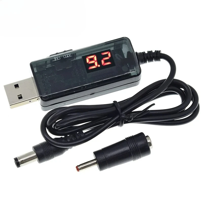 USB Boost Converter DC 5V to 9V 12V USB Step-up Converter Cable + 3.5x1.35mm Connecter For Power Supply/Charger/Power Converter