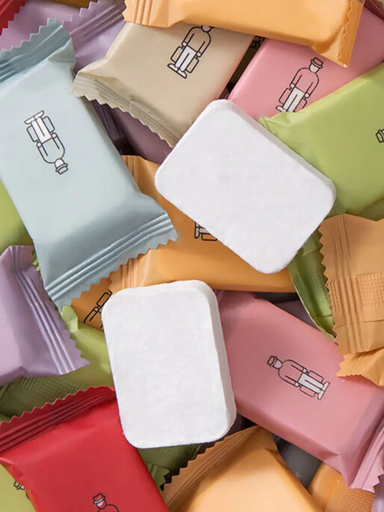 14pcs/box Disposable Washcloth Portable Travel Towel Thickened Compressed Face Cleansing Beauty Square Towel