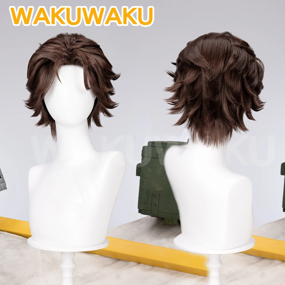 متوفر فيكتور كوسبلاي شعر مستعار دانتيل أمامي لعبة LOL كوسبلاي WakuWaku للرجال شعر بني قصير فيكتور الهالوين كوسبلاي شعر مستعار بغطاء مجاني