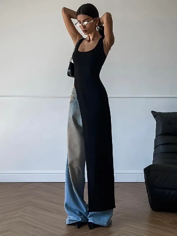 เสื้อยืดคอวีเซ็กซี่ทรงเข้ารูป Dr. Long สำหรับผู้หญิง แฟชั่นลำลองฤดูร้อน ผ้าบาง สีพื้น สไตล์ยุโรป