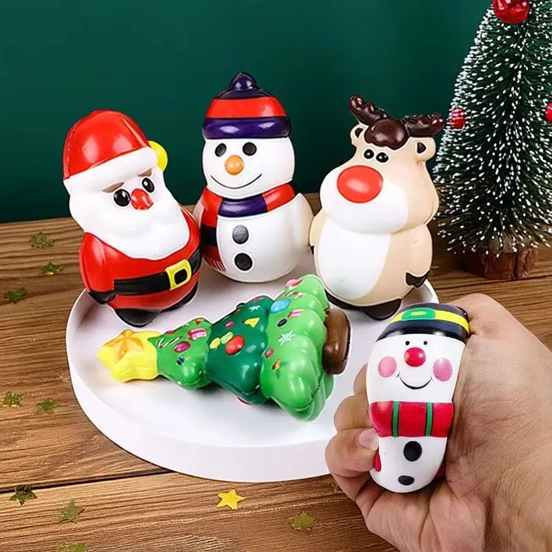 Christmas Toys Santa Claus Christmas Tree Squeezing Bouncing Toy 2025 Stress Relief Gift Christmas Party Decoration Ornament